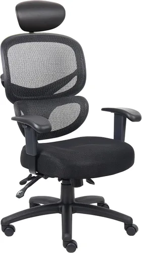 Miniatura 9 de Boss Office Products - Silla multifunción para tareas en negro, espalda media (B6338)