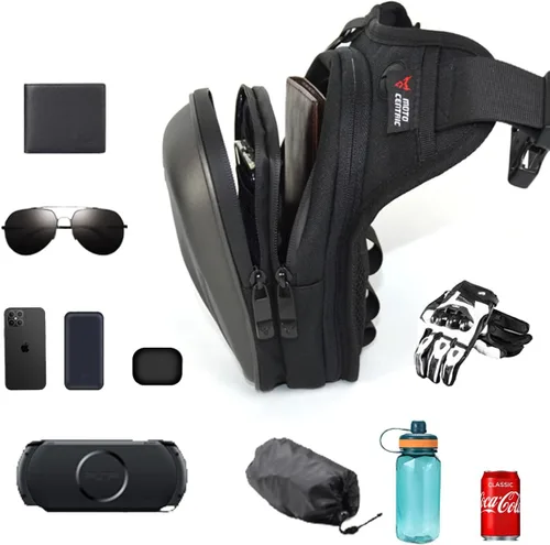Miniatura 6 de Riñonera para muslo, unisex, impermeable, con extensor para correr, ciclismo, motociclismo, senderismo, Gris