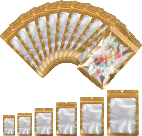 Miniatura 11 de 100 bolsas pequeñas de sampale (3.1 x 5.5 pulgadas), bolsas resellables a prueba de olores con ventana transparente, bolsa de recuerdo de fiesta