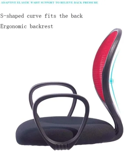 Miniatura 4 de Ergonomic Round Back Office Chair Staff Student Dormitory Computer Seat Home Mesh Lifting Chair Backrest Rotating Chair(A)