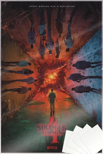 Miniatura 8 de Stranger Things 4 - Póster impreso para programa de televisión (estilo regular, temporada 4) (tamaño: 24 x 36 pulgadas) (póster laminado)