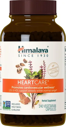 Miniatura 7 de Himalaya HeartCare, suplementos de colesterol y presión arterial para bienestar cardiovascular y salud cardíaca, 720 mg, 120 cápsulas, suministro