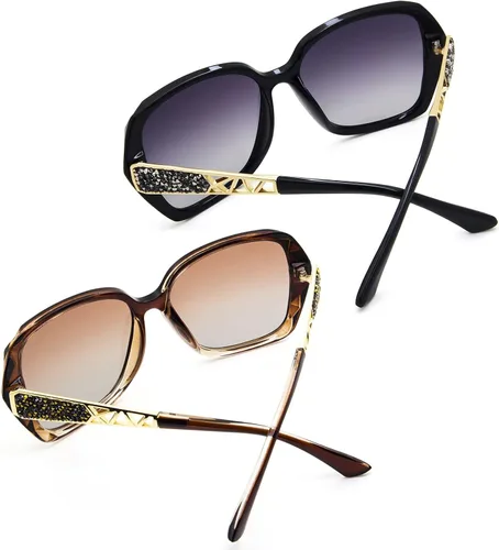 Miniatura 3 de LECKIRUT - Lentes de sol de gran tamaño para mujer lentes de sol clásicos y a la moda con protección UV polarizada