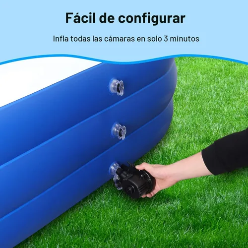 Miniatura 6 de SELLOTZ Piscina inflable para niños y adultos, 120 x 72 x 22 pulgadas, piscina familiar gruesa de gran tamaño para niños pequeños, al aire libre