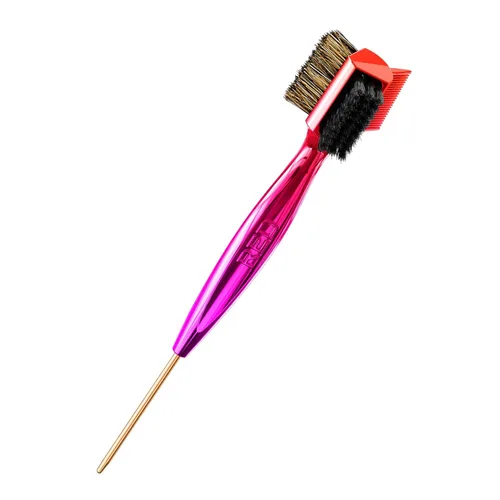 Red by Kiss Cepillo de pelo, 4 en 1 360 bordes con peine de burlas, cola de alfiler, cerdas de jabalí 100% para mujeres, cabello grueso y rizado