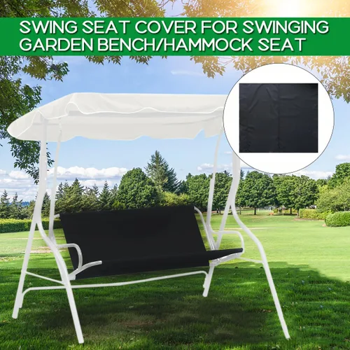 Miniatura 4 de Funda para Silla Columpio Funda de Repuesto para Banco, 600D Impermeable Fundas de Asiento de Silla Mecedora para Patio Exterior Jardín Silla Negro