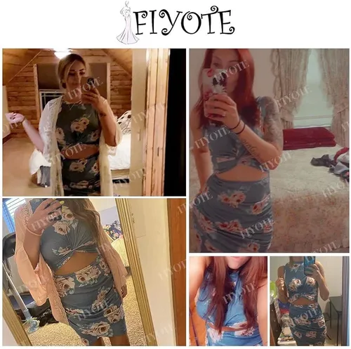 Miniatura 5 de FIYOTE - Vestido de noche sin mangas para mujer con abertura y nudo de corte entallado y ajustado
