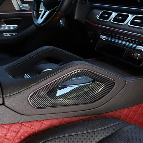 Miniatura 6 de Cubierta del reposabrazos lateral de control central para Mercedes Benz GLE W167 C167 GLS X167 Carbon Fiber Interior Accessories Decorative Cover
