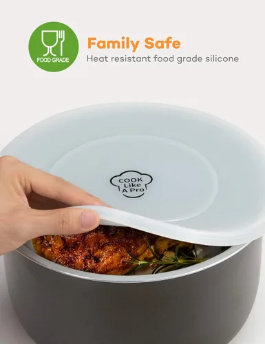 Miniatura 5 de Goldlion Tapa de silicona para cubierta interior de olla, accesorios compatibles con olla a presión Ninja Foodi y freidora de aire, 5 cuartos