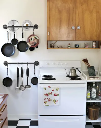 Miniatura 4 de Estante Industrial de Tubo para Ollas y Sartenes de 21" (Paquete de 2), Perchero de Pared para Ollas y Sartenes con Barra para Colgar y Colgador