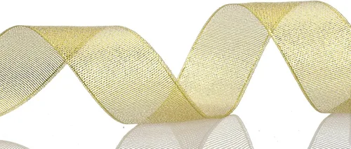 Miniatura 2 de YASEO Cinta de purpurina dorada de 1 1/2 pulgadas, 25 yardas de cinta de tela metálica brillante para envolver regalos, decoración de fiestas