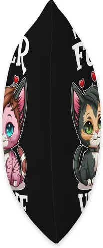Miniatura 2 de My Fur-Ever Valentine Anime Valentine's Day Girls Cute Cat Throw Pillow