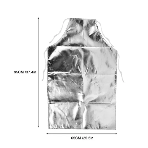 Miniatura 9 de Delantal resistente al calor, delantal de papel de aluminio 1,832.0 °F Delantal de trabajo resistente a altas temperaturas para fabricación de metal