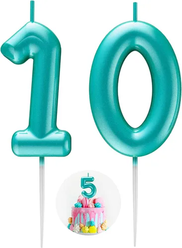 Miniatura 155 de Velas número 2 arcoíris con número 3D de feliz cumpleaños para decoración de fiesta de pastel de cumpleaños, suministros de celebración