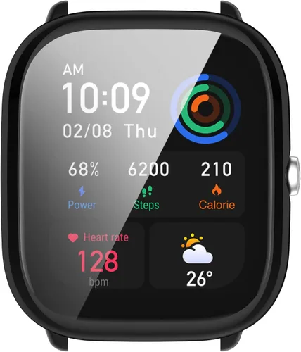 Miniatura 4 de Fundas protectoras de pantalla compatibles con Amazfit GTS 4 Mini, cubierta protectora duradera de TPU de cobertura completa, accesorios para Negro