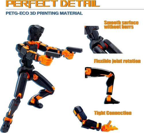 Miniatura 4 de Conjunto de figuras de acción 3D ROBTDUUMY T13 (montaje completado), figuras de acción Dummy Robot Titan 13, juguetes impresos en 3D con múltiples