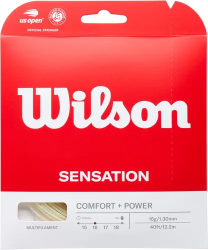 Miniatura 3 de Wilson Sensation - Juego de cuerda para raqueta de tenis y carrete de 200 m Blanco