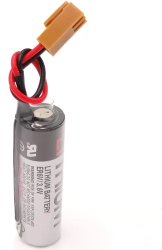 Miniatura 5 de (4 piezas) ER6V/3.6V 2400mAh batería de litio de repuesto con enchufe marrón para batería PLC y sistema M64