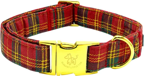 Miniatura 47 de Elegant Little Tail - Collar para perro de otoño, collar floral naranja duradero para perros medianos, ajustable para mascotas macho o hembra