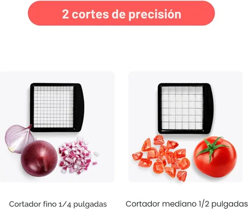 Miniatura 4 de Fullstar The Original Pro Chopper - Picador de verduras y espiralizador, picador de alimentos con recipiente, rebanador de frutas, accesorios