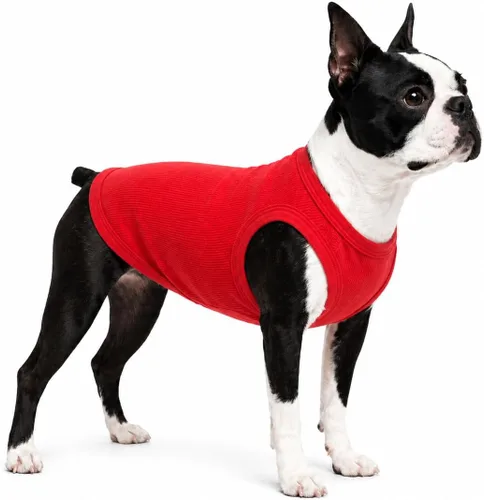Lovelonglong Ropa para mascotas de verano 2019, ropa para perro, camisetas en blanco, camisetas acanaladas, chalecos de hilo superior para perros