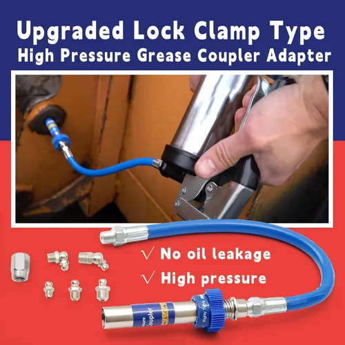 Miniatura 2 de Acoplador de Grasa de Alta Presión, Acoplador de Pistola de Grasa de Servicio Pesado Adaptador de Extensiones de Accesorios, Adaptador de Boquillas