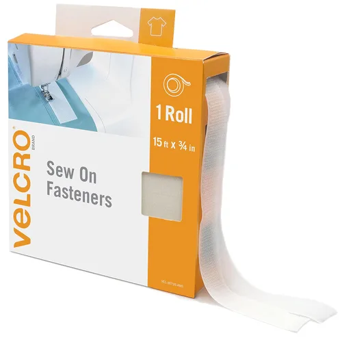 VELCRO Brand Cinta de tela para coser – Sustituto de botones o cremalleras a presión – Alteraciones y dobladillos – Paquete a granel de cierre de