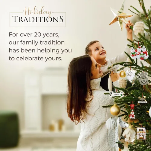 Miniatura 5 de Adorno personalizado para familia de 10 personas 2025 Personalización gratuita en 24 horas Adornos navideños de muñeco de nieve grabados
