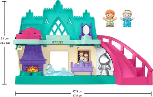 Miniatura 6 de Fisher-Price Little People Disney Frozen Castillo de Arendelle con luces y sonidos con figuras Anna & Elsa. Juegetes para mayores de 18 meses