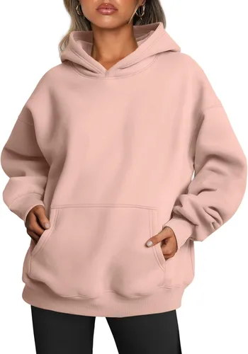 Miniatura 191 de Trendy Queen - Sudaderas extragrandes con capucha para mujer, suéteres de manga larga, sin botones, de vellón, de otoño, ropa de invierno