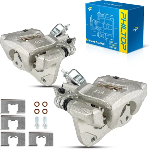 Miniatura 17 de PHILTOP Conjunto de Pinza de Freno de Disco Delantero Compatible con Jeep Wrangler 1990-2006, Jeep Cherokee 1990-2001, Grand Cherokee 1993-1998