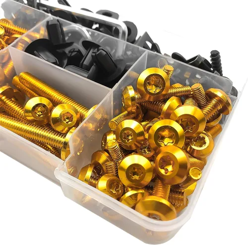 Miniatura 5 de Kit de pernos de carenado de motocicleta mejorados, 195 piezas, tornillos y clips para CBR 600RR 1000RR CBR600 F3 F4 F4i Suzuki GSXR 600 750 1000