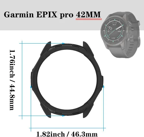 Miniatura 5 de Protector de pantalla de reloj compatible con Garmin Epix Pro de 1.654 pulgadas/Fenix 7S, película de vidrio templado antiarañazos de alta