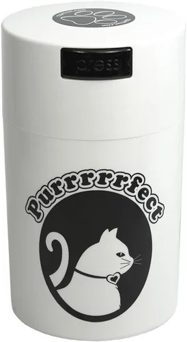 Tightpac America Tightvac Pawvac Contenedor sellado para almacenamiento de comida y golosinas para mascotas Gato Blanco