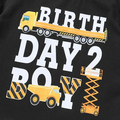Miniatura 10 de YOUNGER STAR Niños Gris Young Wild Tres Cumpleaños Cuatro Siempre Salvaje Hermano Twin Letra Impresión Camisetas 3T 4T