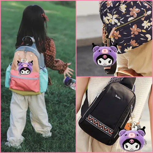 Miniatura 4 de monedero kawaii, Púrpura, dibujos animados