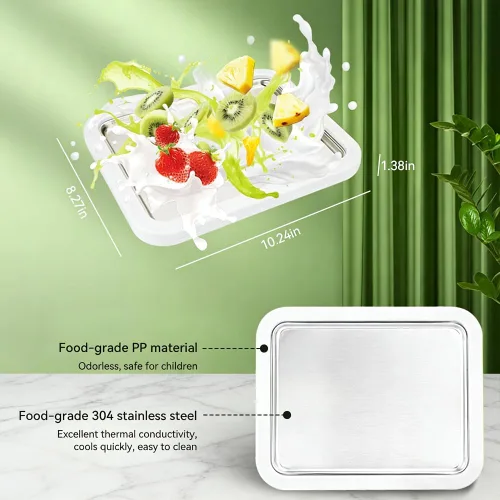 Máquina para hacer rollos de helado, sin electricidad, manual suave y granizado con plato congelado, kit de postre de sorbete de yogur congelado