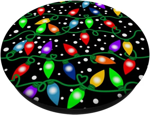 Miniatura 2 de Patrón de luces de Navidad colorido decoración PopSockets intercambiables PopGrip