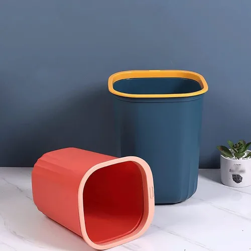 Miniatura 4 de Botes de basura de plástico, cestas de basura de plástico, cesta de almacenamiento de papel para residuos, cubos de baño, cestas de basura