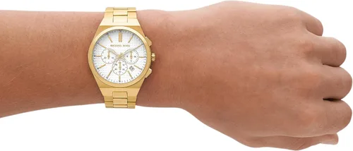 Miniatura 5 de Michael Kors Lennox - Reloj cronógrafo de acero inoxidable para hombre con correa de acero o silicona