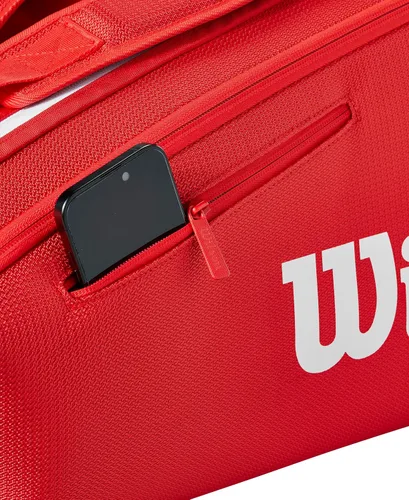 Miniatura 5 de Wilson 2025 Super Tour - Bolsas para raquetas de tenis rojas - Rojo/Blanco
