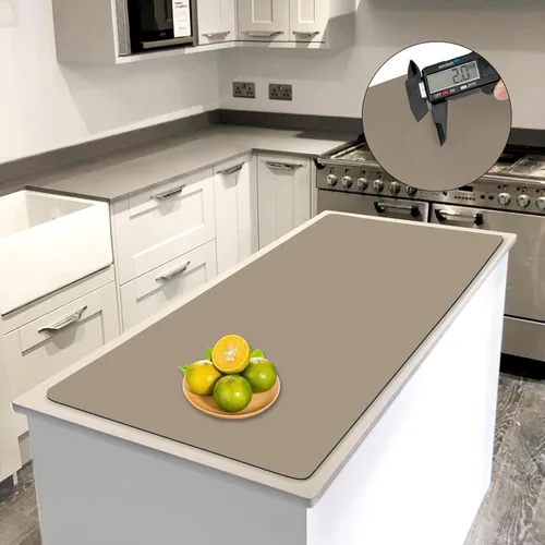 Miniatura 18 de Tapete de silicona súper grande, 120 x 24 pulgadas, tapete de silicona para encimera de cocina, tapete antideslizante resistente al calor, tapete