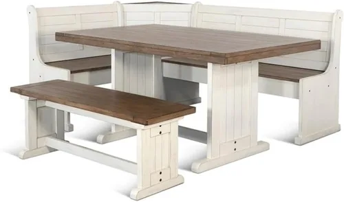 Miniatura 6 de Sunny Designs Juego de rincón de desayuno de madera maciza (gris alpino)