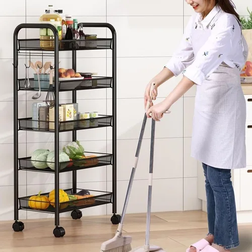Miniatura 8 de Cesta de frutas y verduras para cocina, cesta de almacenamiento apilable de alambre de metal de 5 niveles, cesta organizadora de frutas y verduras