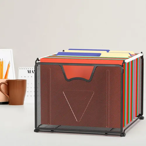 Miniatura 4 de Organizador de malla para archivos colgante de SimpleHouseware, color negro