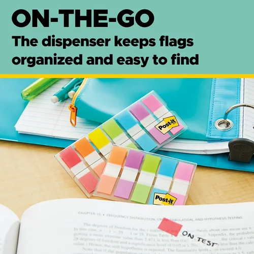 Miniatura 5 de Post-it 680PPBGVA - Paquete económico de banderas de página, colores surtidos, 200 banderas e resaltador con 50 banderas