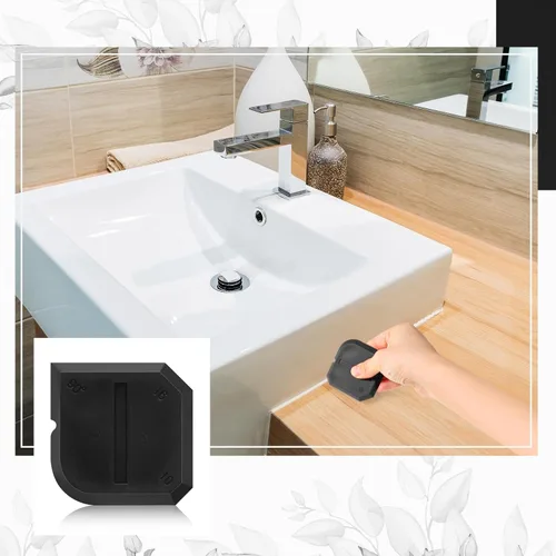 Miniatura 4 de Outus Set de 2 herramientas de calafateo, herramienta de sellado de silicona y lechada para baño, cocina y piso (negro)