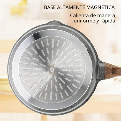 Miniatura 9 de SENSARTE Sartén Antiadherente, Sartén Profunda para Freír de 10/11/12 pulgadas, Sartén para Saltear con Tapa, Mango que se Mantiene Frío, Batería