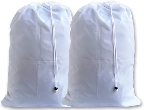 Bolsa de lavandería extra grande y resistente, color blanco, (2 unidades) (3045JN2-WHT)