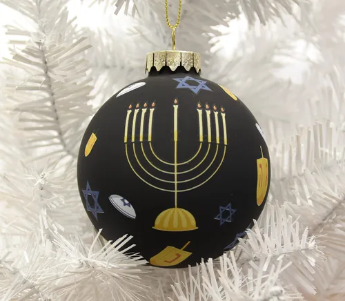 Miniatura 4 de Tree Buddees Adorno de cristal judío de Hanukkah